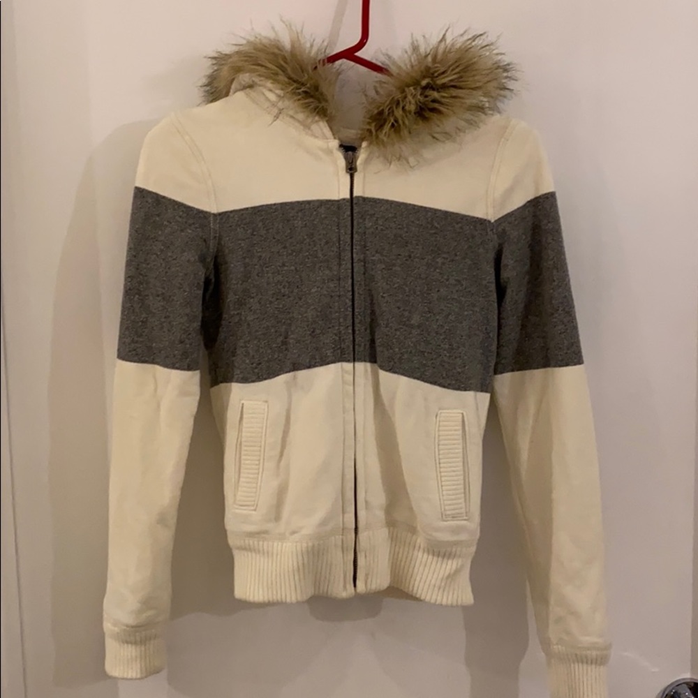 Faux fur hoodie